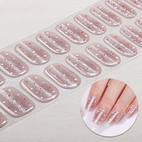 Tiras de Esmalte com Glitter com Lixa Fácil de Aplicar Remover Autoadesivas Unha Inteira Feminina Adesivo para Unhas Manicure Caseira Decoração DIY Nail Art Wrap