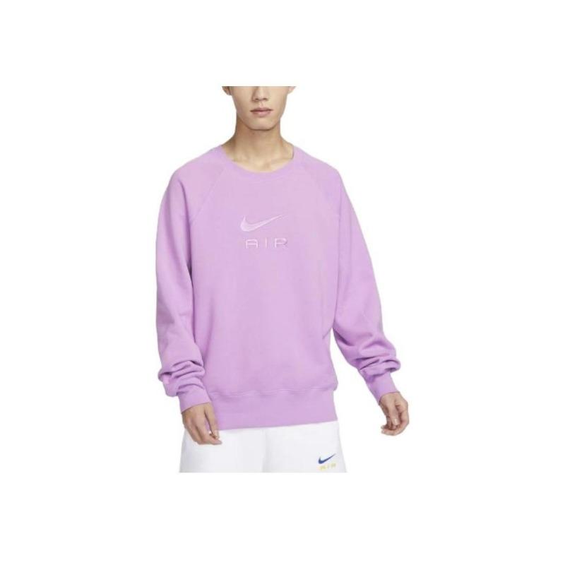Nike Sportswear Air Logo Crew Neck Sweatshirt Men Tops Purple DV9830-591