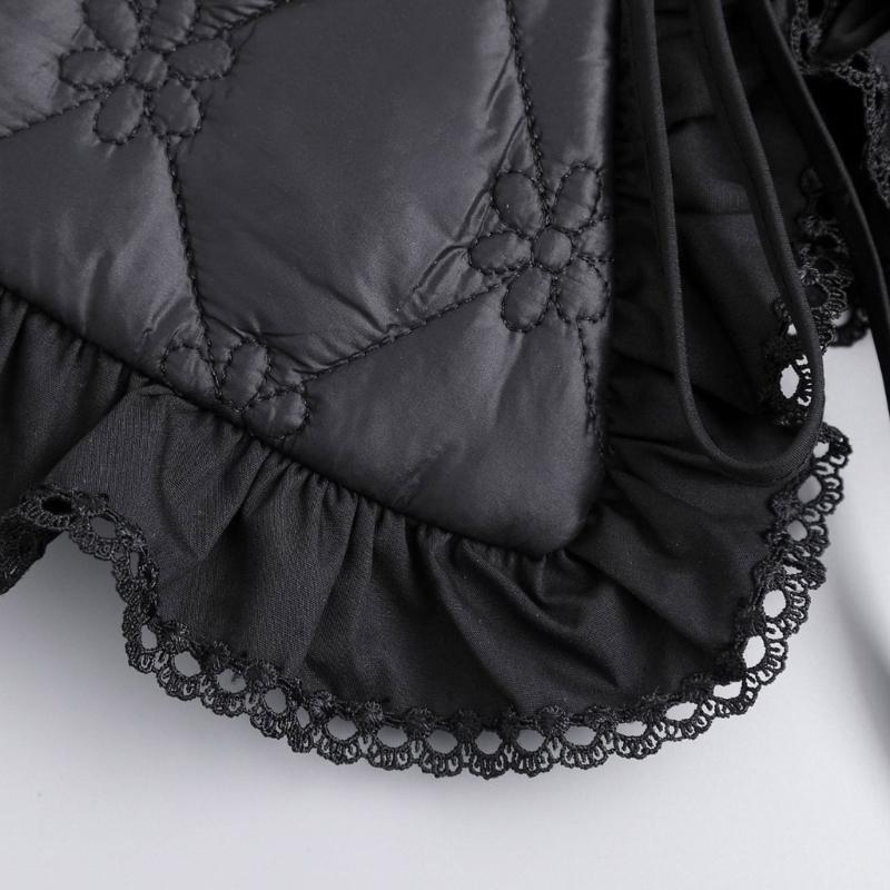 Sequins Quilted Cape False Collar Chinese Ruffled Lace Shawl Wrap Scarf Decorative Accessory for Women Girls Clothing