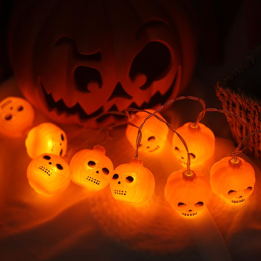 

Halloween Pumpkin Lantern String LED Small Colorful Lantern Garden Bar Ghost House Shopping Mall Courtyard Decorative Lamp 1.5m 10led-battery
