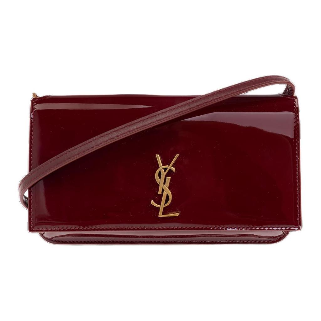 Saint Laurent Logo Snap Closure Crossbody Bag Women Bags Red 808702-BMIIW-6259