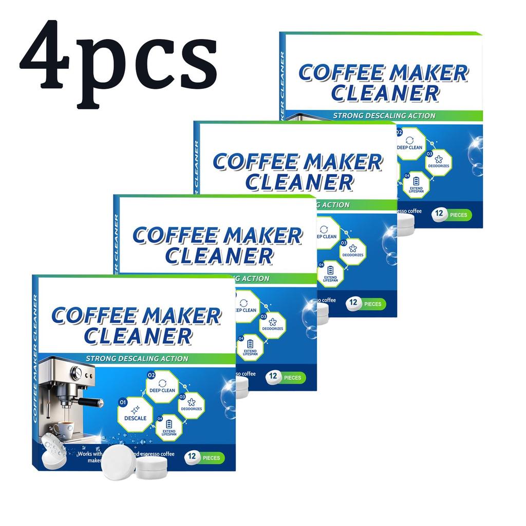AMZ Coffee Machine Cleaning Tablets 12pcs - Gently Cleans  Stains and Limescale. Portable Universal Coffee Machine Cleaning and Care Tablets.