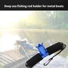 Aluminum Alloy Fishing Belt Rod Holder Fishing T-shaped Belly Top Belt Boats Fishing Rod Holder with Lanyard Easy to Use