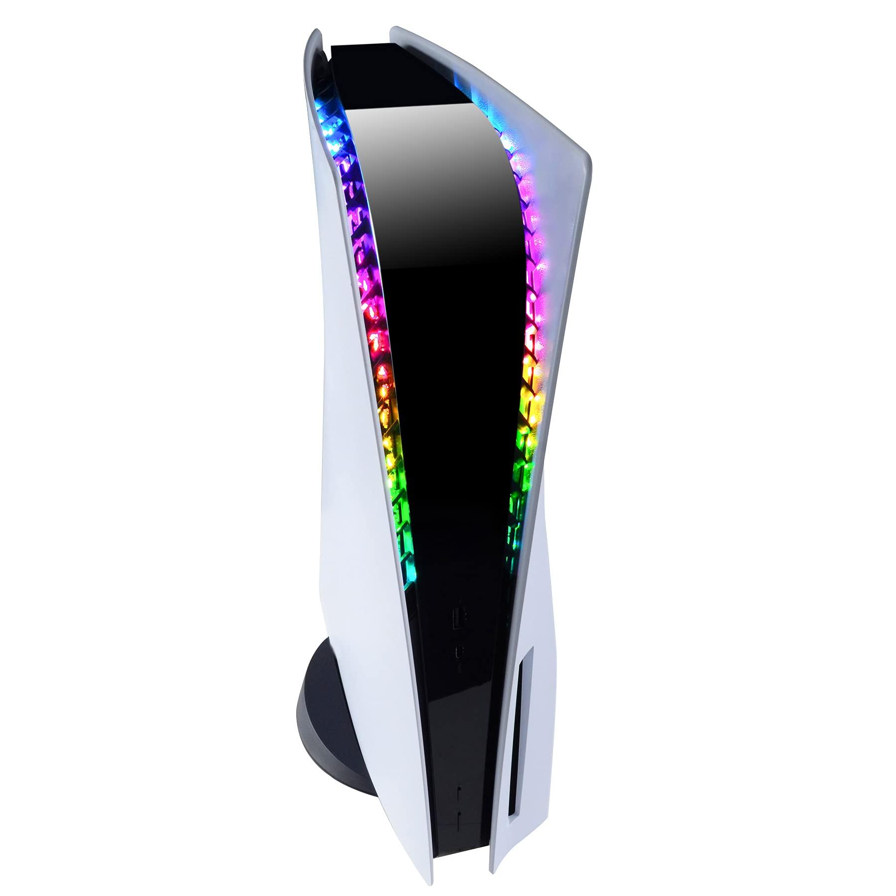 

eXtremeRate RGB LED Light for PS5 7 Colors and 29 Styles for PS5 Console with Red Wire Remote Control Console,