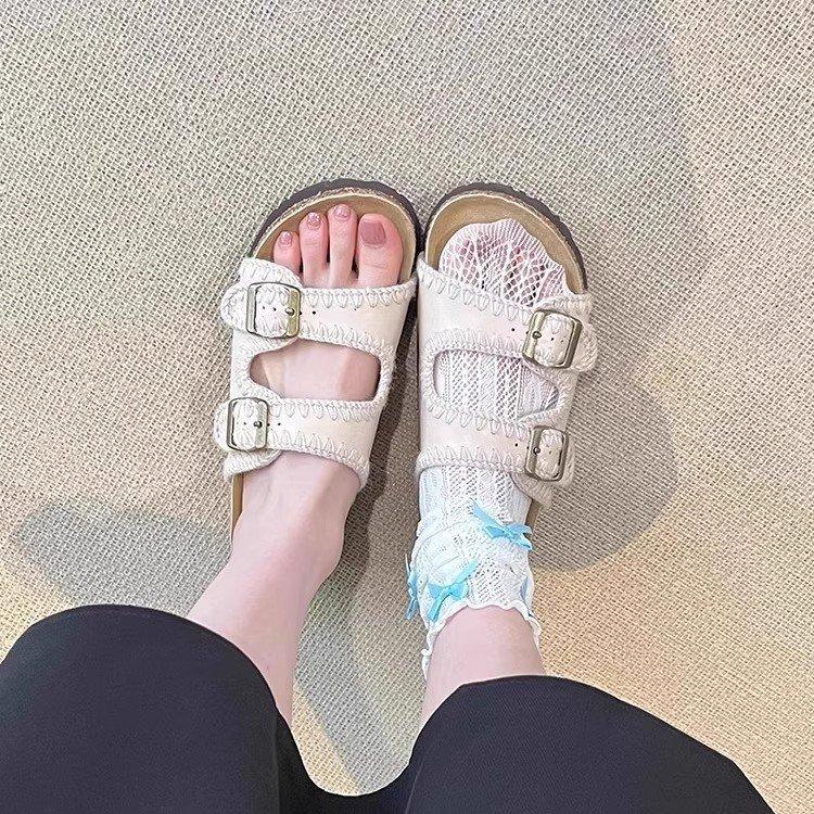 

Niche retro platform Boken sandals women s 2025 summer new wear versatile open-toed beach Roman shoes 40