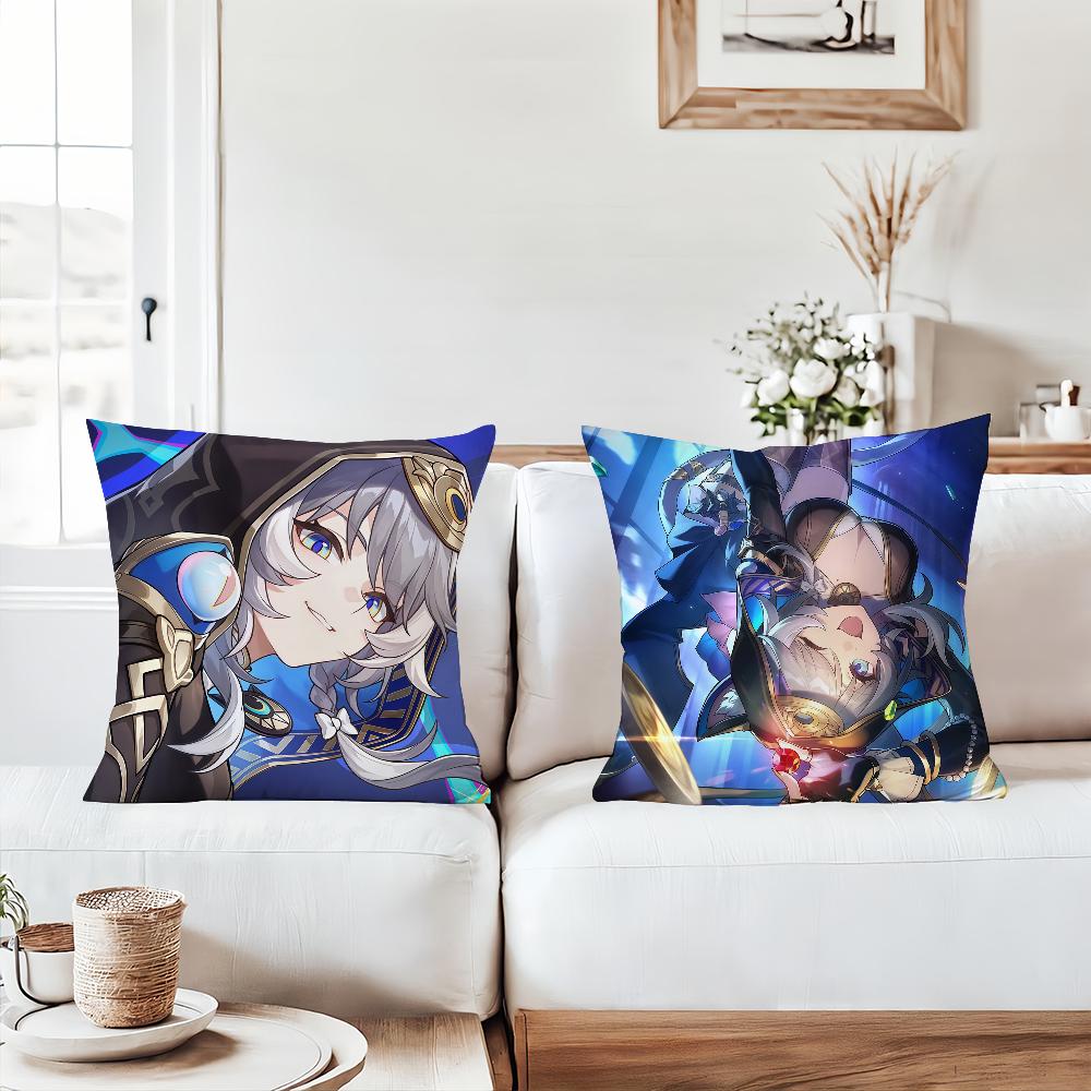 Game Honkai Star Rail Cipher Pillow Case Office Cushions Suitable For Sofa Car Bedroom Decorative Cushion Cover