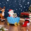 Yousheng Christmas Ornament Santa Claus Shower Design LED Night Light Resin Craft Figure Living Room Desktop Ornament