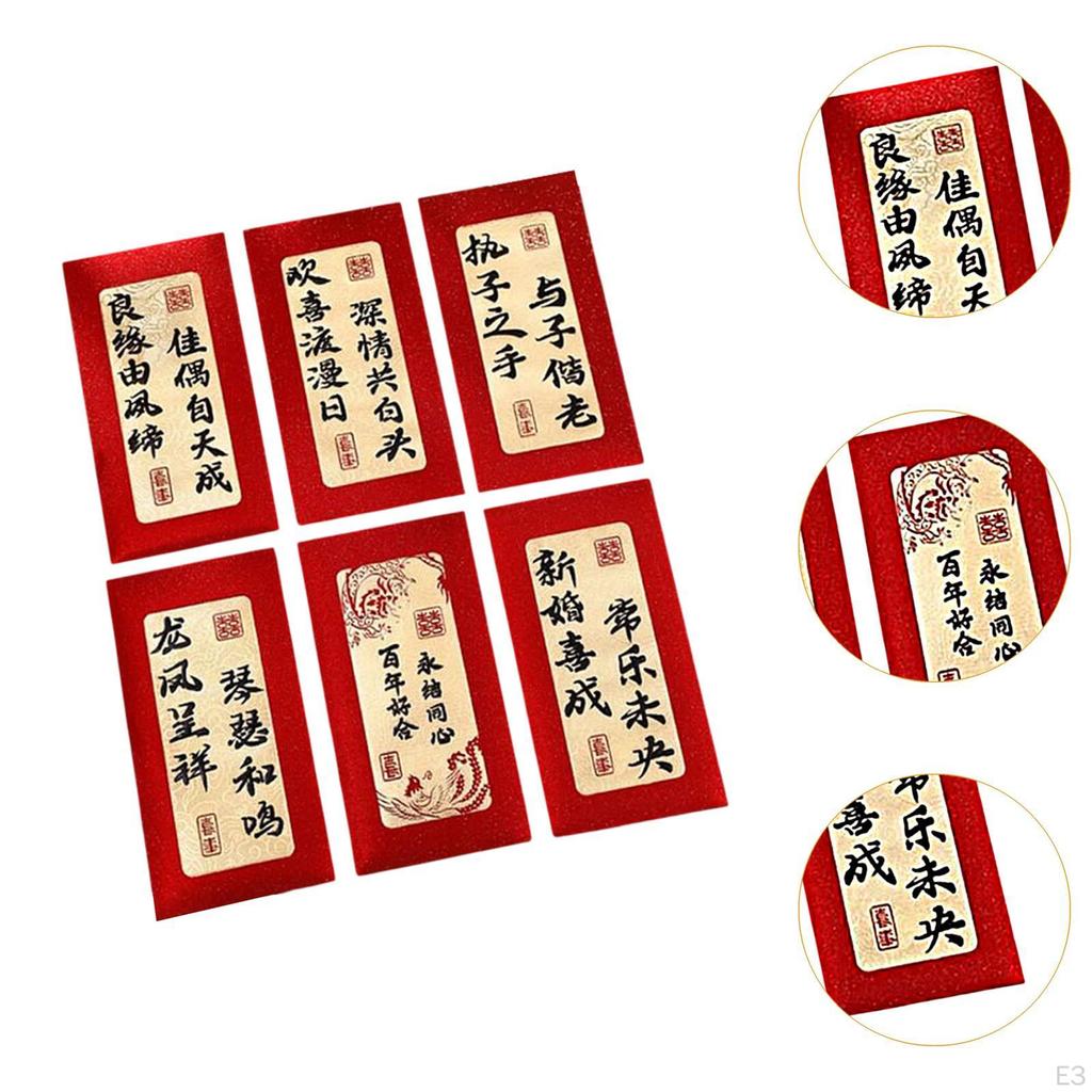 Chinese Year Red Envelopes, Traditional Hong Bao Packets for The