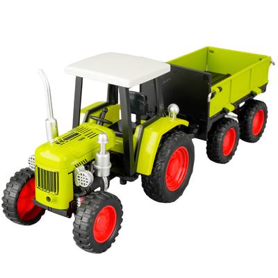 1/32 Zabawka ciągnika ze stopu odlewanego symulacja samochodu model cynkowy metalowy korpus plastikowe podwozie gumowe opony pojazd dla chłopca prezent urodzinowy