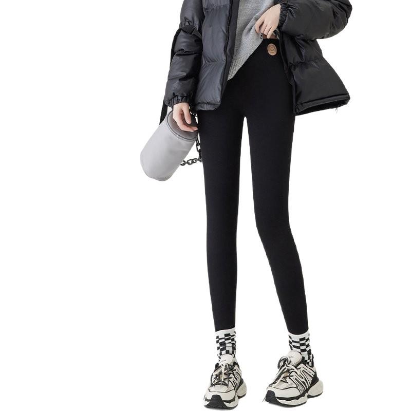 High Waist Fleece-Lined Grey Lambswool Leggings - Thick, Warm & Slimming for Autumn/Winter 2025