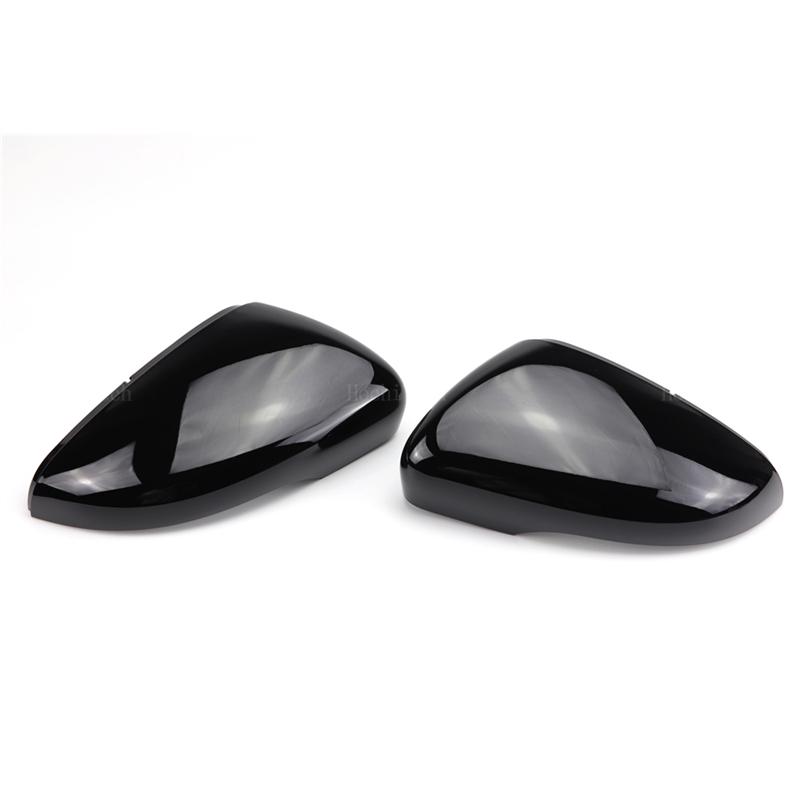 Black Carbon Fiber Side Mirror Cover for Volkswagen VW Touran MK6 Golf 6 GTI 09-19, Vehicle Trim Accessory