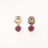 Pink Tourmaline Gemstone 925 Sterling Silver Jewelry Stylish Stud Earrings 0.8" EE-141-17