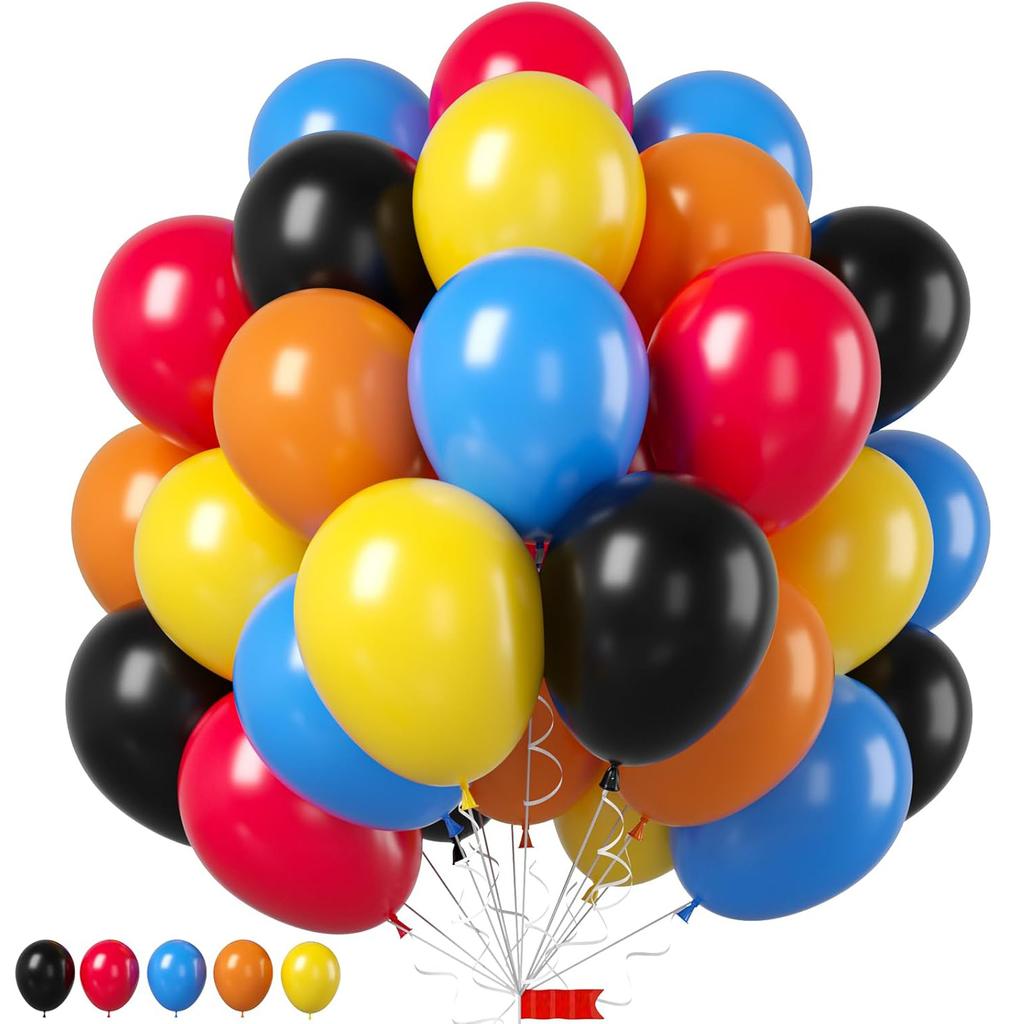 12inch 50pcs multi-color balloon set, suitable for weddings, birthdays, themed parties, pre wedding parties, family gatherings