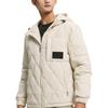 Calvin Klein Minimalist Diamond Quilted Hooded Down Jacket Men Outerwear Off-White J322174-ACF