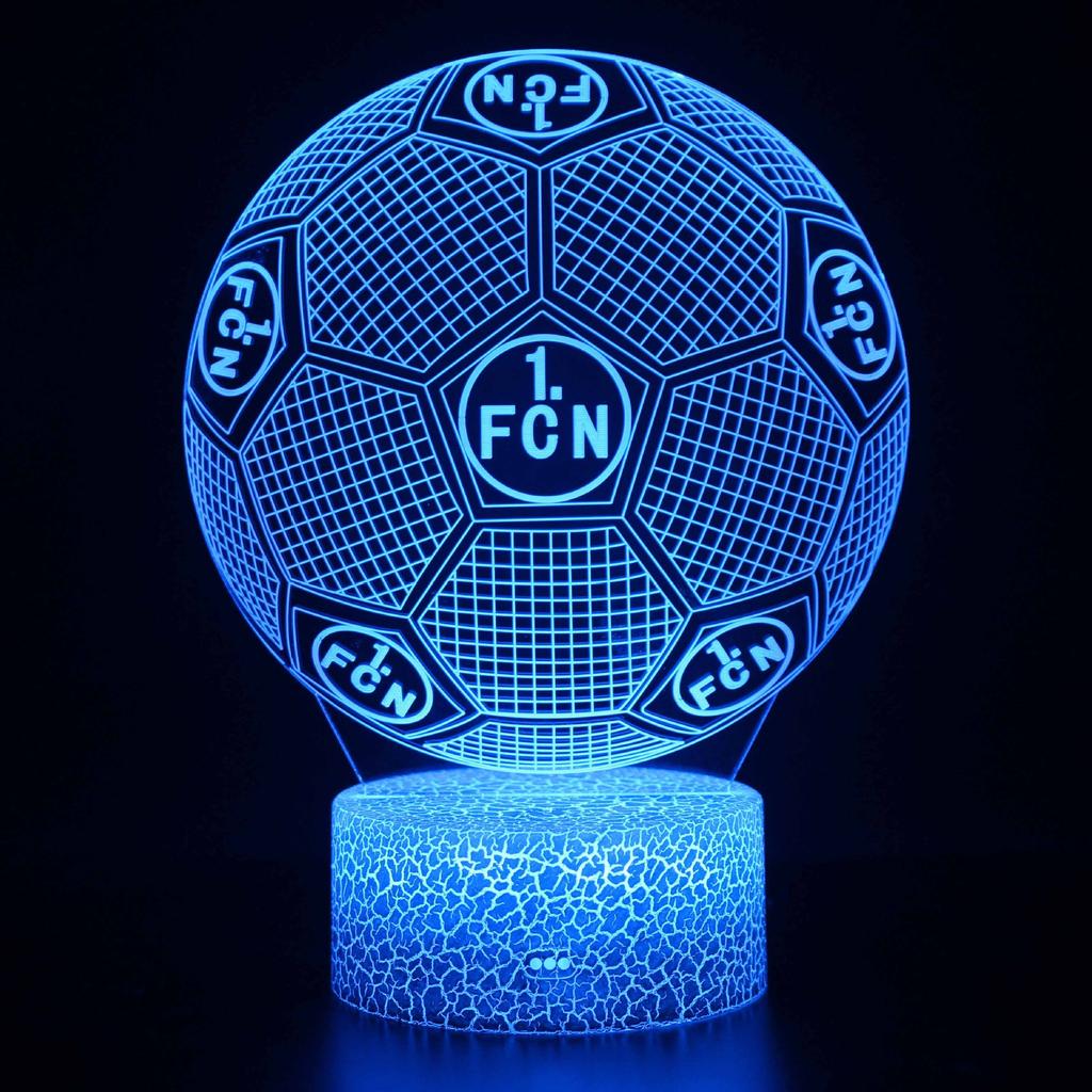 Five Major Leagues Football Club Team Standard 3D Night Light LED Colorful Touch Remote Control Night Light