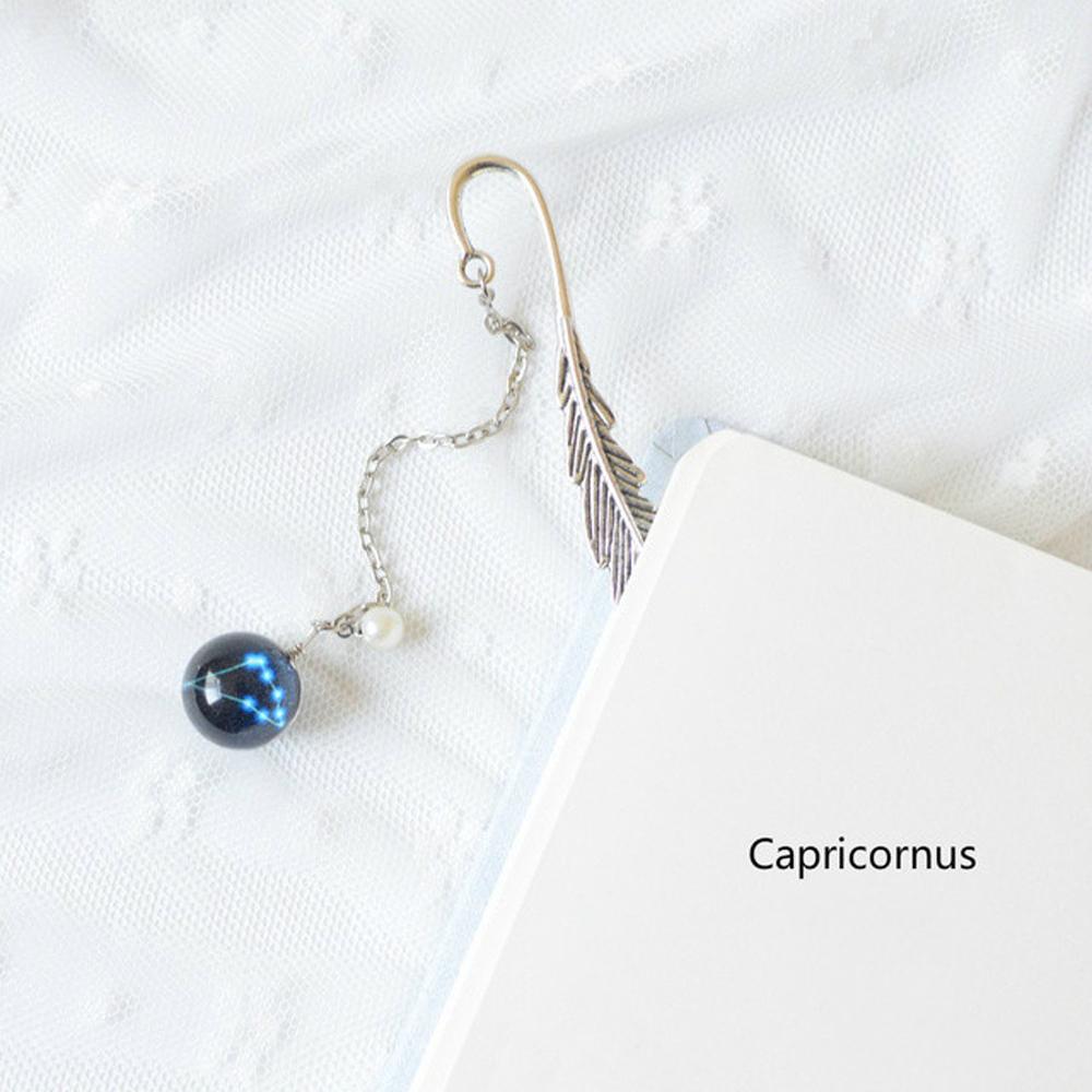 

Luminous Metal Book mark Creative Noctilucent Bookmark Bookmark Pendant Bookmark 12 Constellation Capricorn
