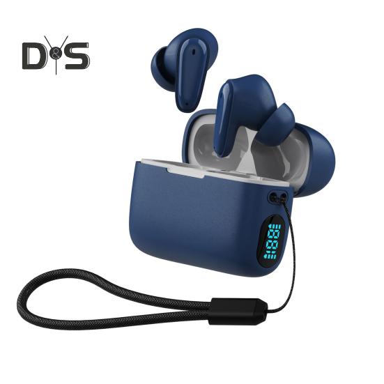 

Беспроводные наушники с поддержкой Bluetooth, шумоподавлением, водонепроницаемые, сверхлегкие, перезаряжаемые, удобные наушники-вкладыши синий