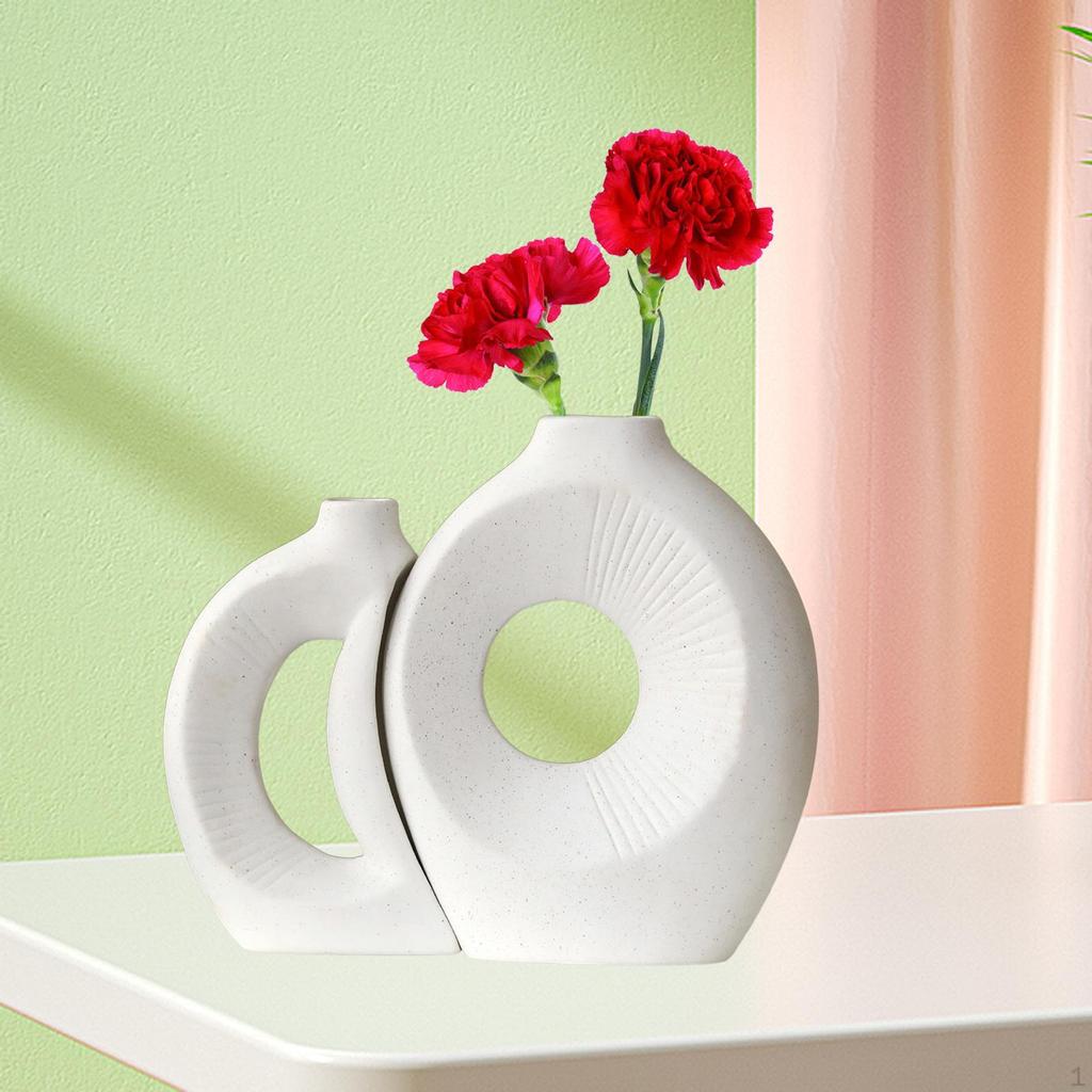 Keramik-Blumenvase, hohl, ästhetisch, nordisch, modern, Blumentopf, minimalistisch für