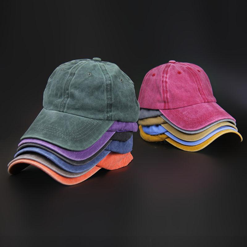 Solid Color Baseball Cap Women's Plain Sport Golf Cap for Man Washed Cotton Dad Hat Sun Hats