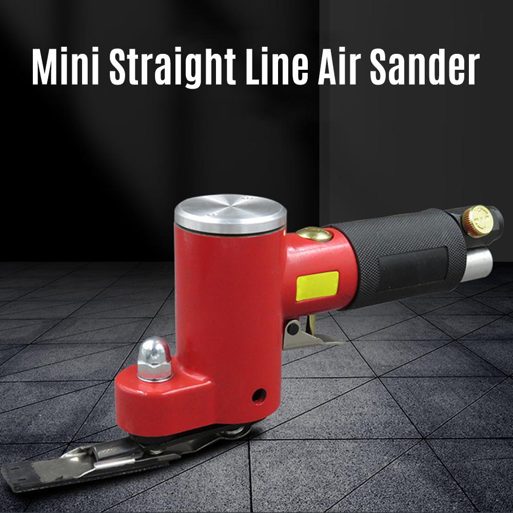 Straight Line Sander with 2 Sanding Pads Random Orbital Pneumatic Sander -operated Handheld Polisher Waxer for Auto Body Work Furniture Wo