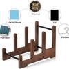 Brown Vinyl Record Holder Large Capacity Book Storage Rack Magazine Organization  LP Storage