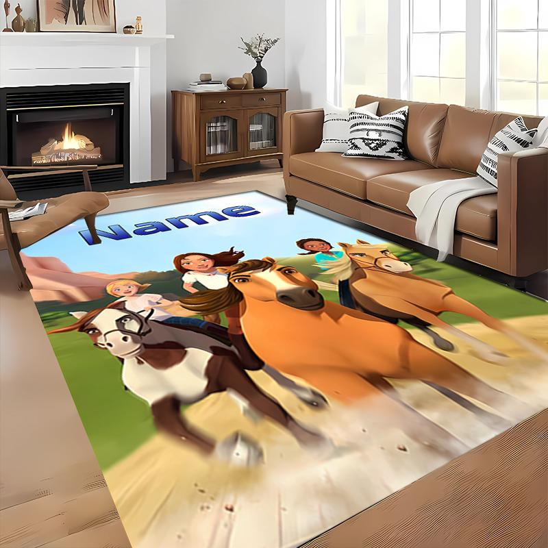 Custom personalization Spirit Riding Free Area Rug - Perfect For Kitchen, Bathroom,Laundry Room Decor Large Size Available,Gift All Seasons