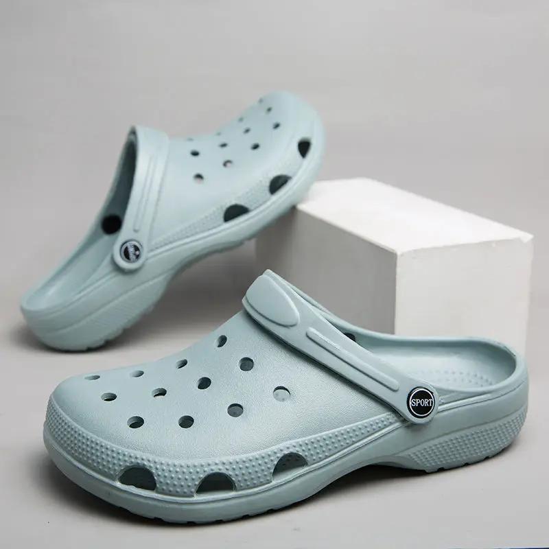Fashion Slides Men's Shoe Mules Soft Eva Hole Sabot Platform Half Male Slipper 2025 Fashion Designer Luxury High Quality Style Clappers