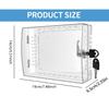 Large Clear Thermostat Cover Box with Secure Key Set Wall Mounted Lockable Thermostats Guard for Home and Office Use