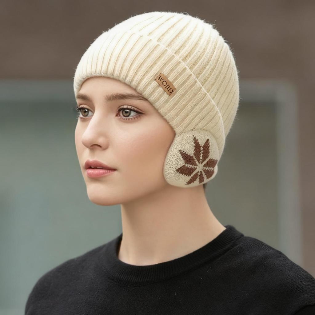 New Unisex Winter Hat Fleece Lined Warm Cap Stylish Soft Beanie Hat For Men Women Outdoor Earflap Knitted Hat