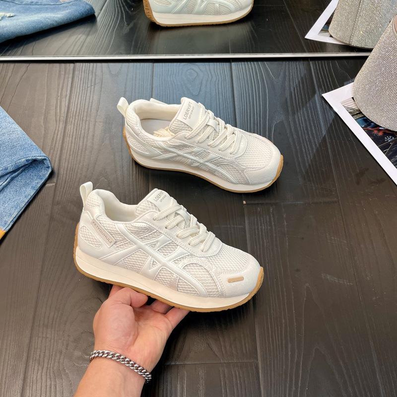 Mesh Breathable Women's New Summer Lightweight and Versatile Dad Shoes Platform Casual Running Sneakers