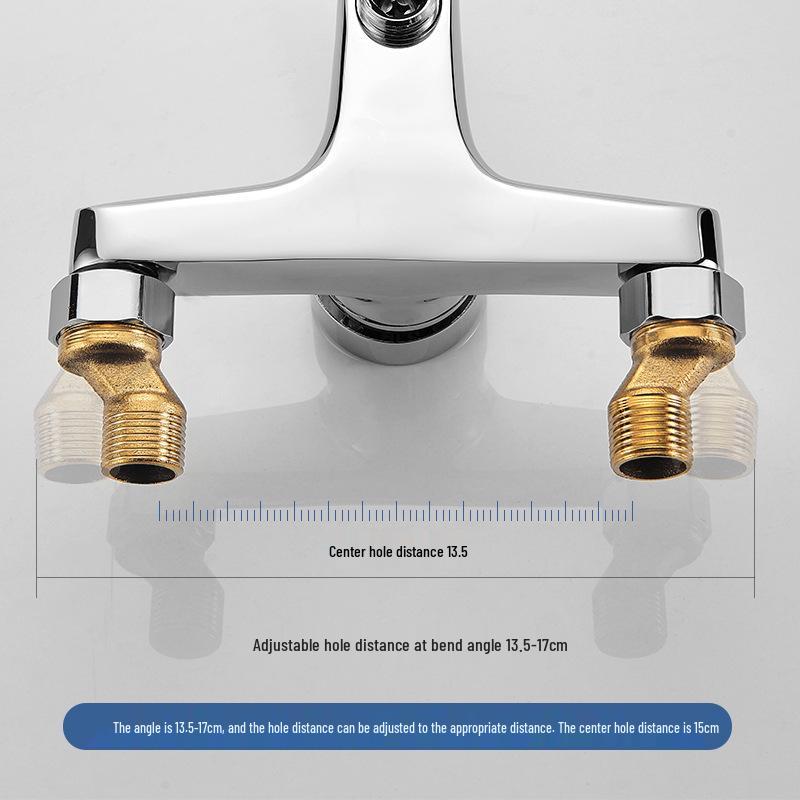 All-Copper 3-Function Shower Faucet Set with Bathtub Switch and Zinc Alloy Hot/Cold Mixer Valve