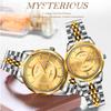 SKMEI Men's Watch Gold Silver Stainless Steel Business Classic Wristwatch Gentleman Waterproof Analog Stylish Simple Date Day Luxury Gift Gold