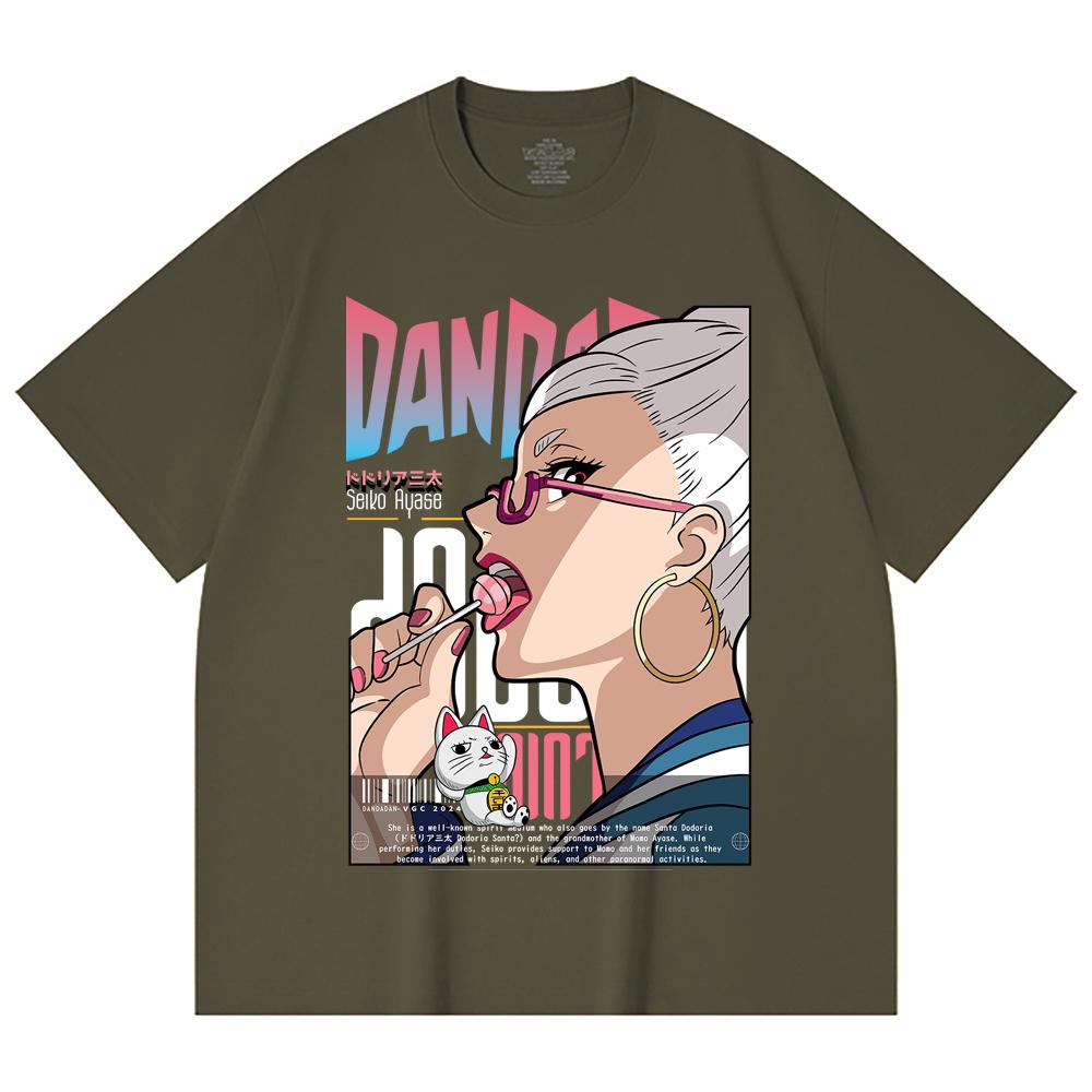 230 Gsm 100% Cotton DanDaDan V10 Seiko Print Unisex Heavy Cotton T Shirt