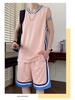 11043 Men's Ice Silk Basketball Vest & Shorts Set, Quick-Dry & Sleeveless, Loose Fit for Summer 2026 Training