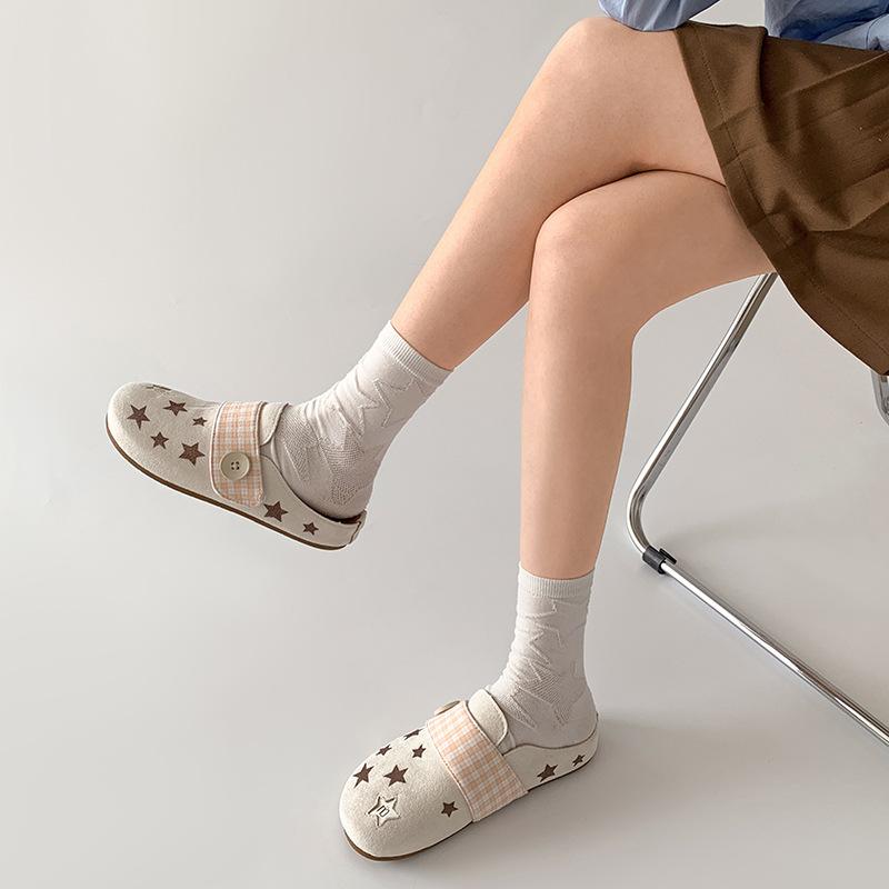 Star lightweight non-slip inner heightening bag head thick-soled slippers women wear cool slippers outside summer