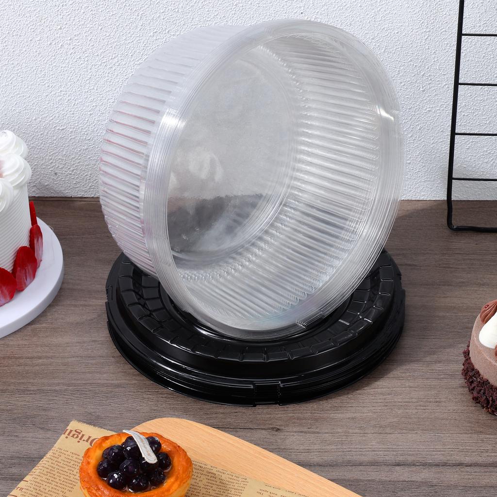 10 Stück Kuchenstückbehälter mit Deckeln Klare Plastik Lebensmittelaufbewahrungsboxen für Desserts Kekse Käse Heimküchengebrauch