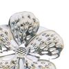 6 Pcs Flower Napkin Rings Metal Napkin Holders Silver Golden Flower Napkin Rings with Textured Petals for Dinner Table Wedding Party