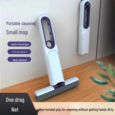 Mini Desktop Mop: Portable, Multifunctional, Strong Water Absorption, Hangable, Hand-Free, and Washable Cleaning Tool