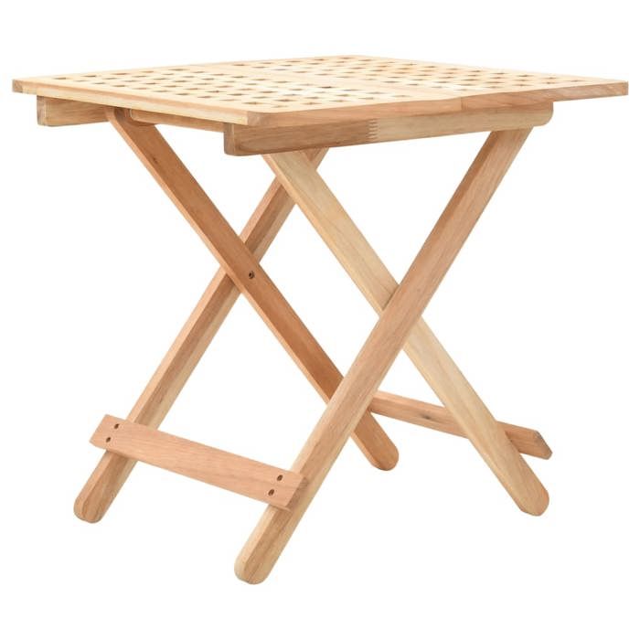 VidaXL Table d'appoint pliante 50 x 50 x 49 cm Bois de noyer massif 247105
