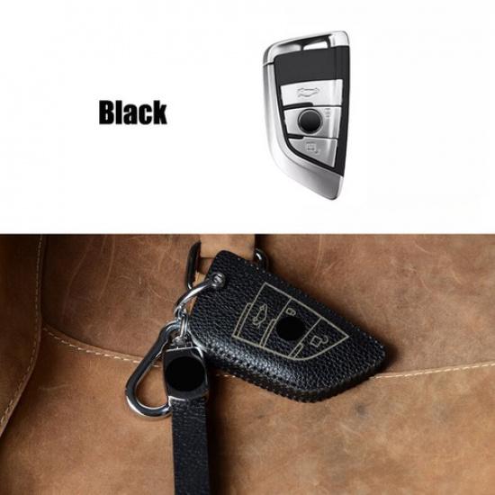 Genuine Leather Car Key Case Cover For BMW X2 X3 X6 2 3 4 5 6 7 Series X7 X4 X5