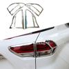 Car Detector ABS Chrome Cover Trim For Hyundai IX35 2018     Back Tail Rear Light Lamp Frame Parts Eyebrow 4PCs