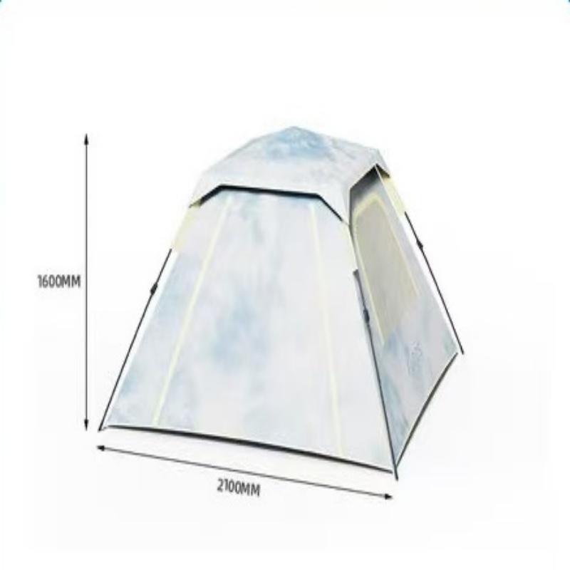 

ALOCS Палатка с навесом 3-4-местная водонепроницаемая с навесом для семейного кемпинга, комплект палаток для кемпинга синий