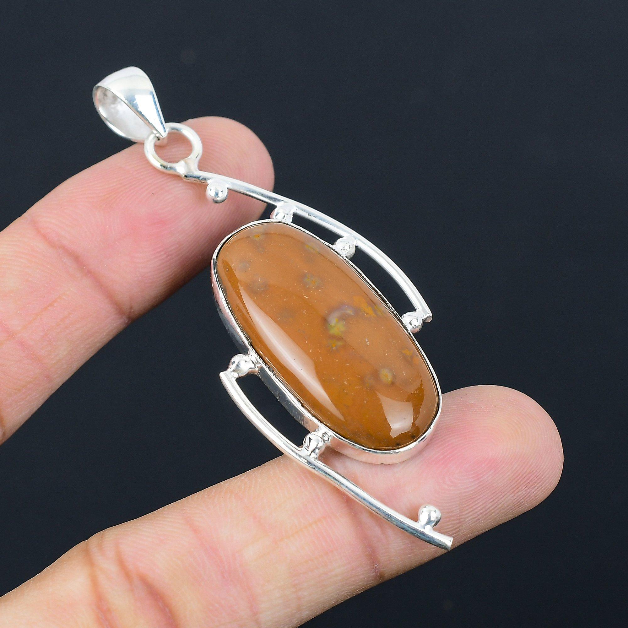 

Sisters Day Deal 925 Sterling Silver Ocean Jasper Gemstone Wife Pendant Jewelry