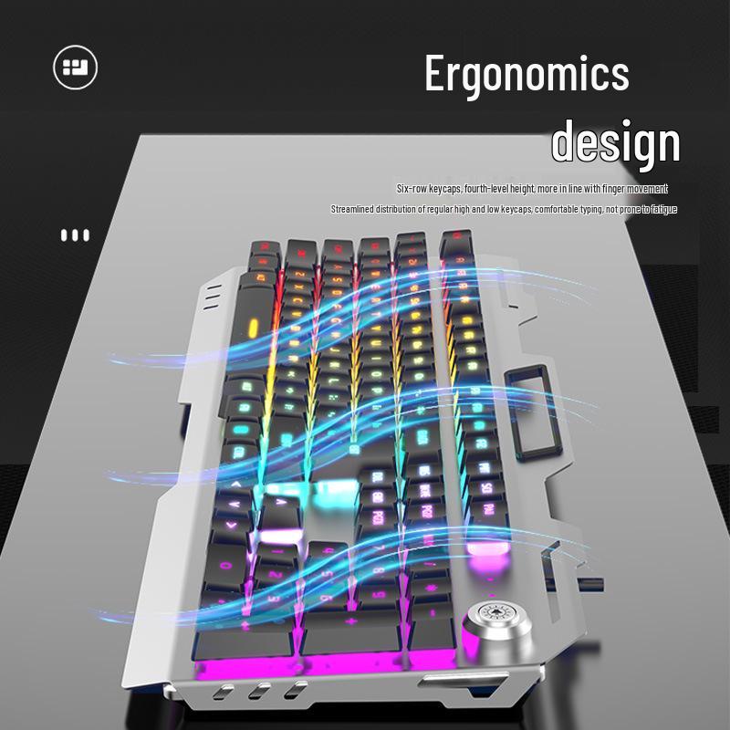 GX810 Wired Gaming Set: Mechanical Feel Keyboard, Mouse & Luminous Headset for Esports and Office.