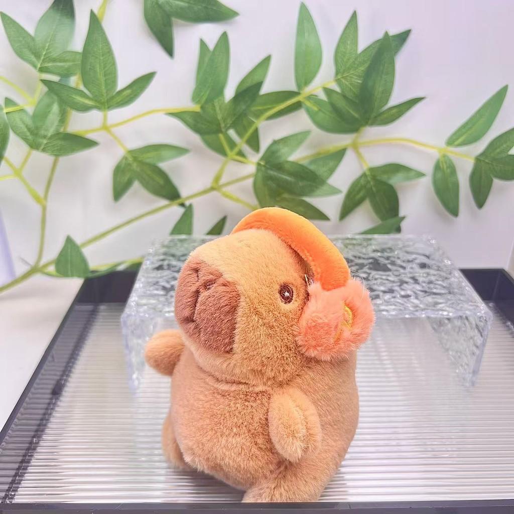 Adorable Plush Capybara Doll Keychain With Colorful Hoodie Perfect For Gifts