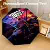 Windproof Folding Umbrella, 8‑Rib Auto Open Close GTA Umbrella for Rain Sun Protection