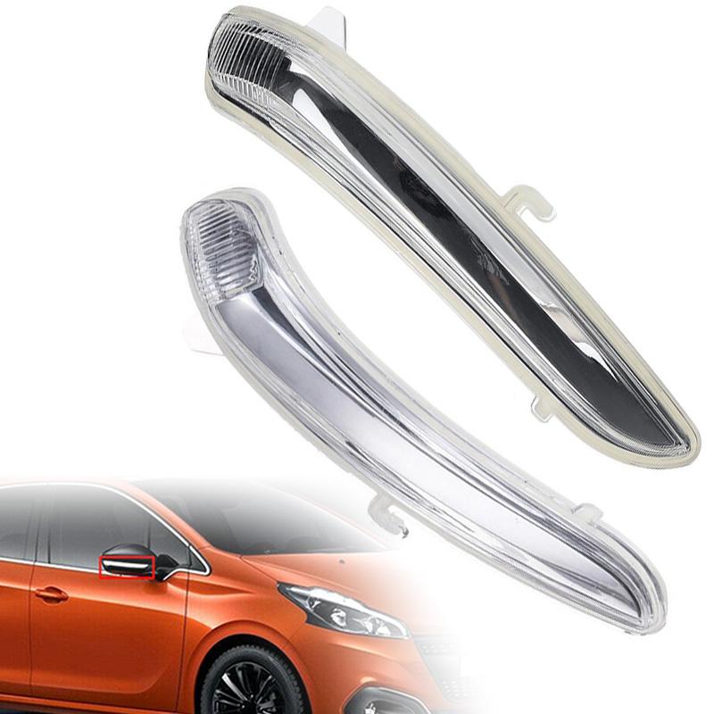 Rearview Mirror Turn Signal Light Lens Cover Indicator Lamp Housing For Peugeot 208 2012-2019 Car Wing Mirror Indicator Lens Replacement