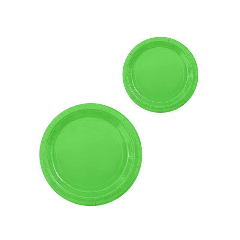 

Spot Macaron Solid Color Series Fruit Cake Picnic Dessert Plate 9 Inch 7 Inch Disposable Products Macaron grass green 7 inch plate 10pcs