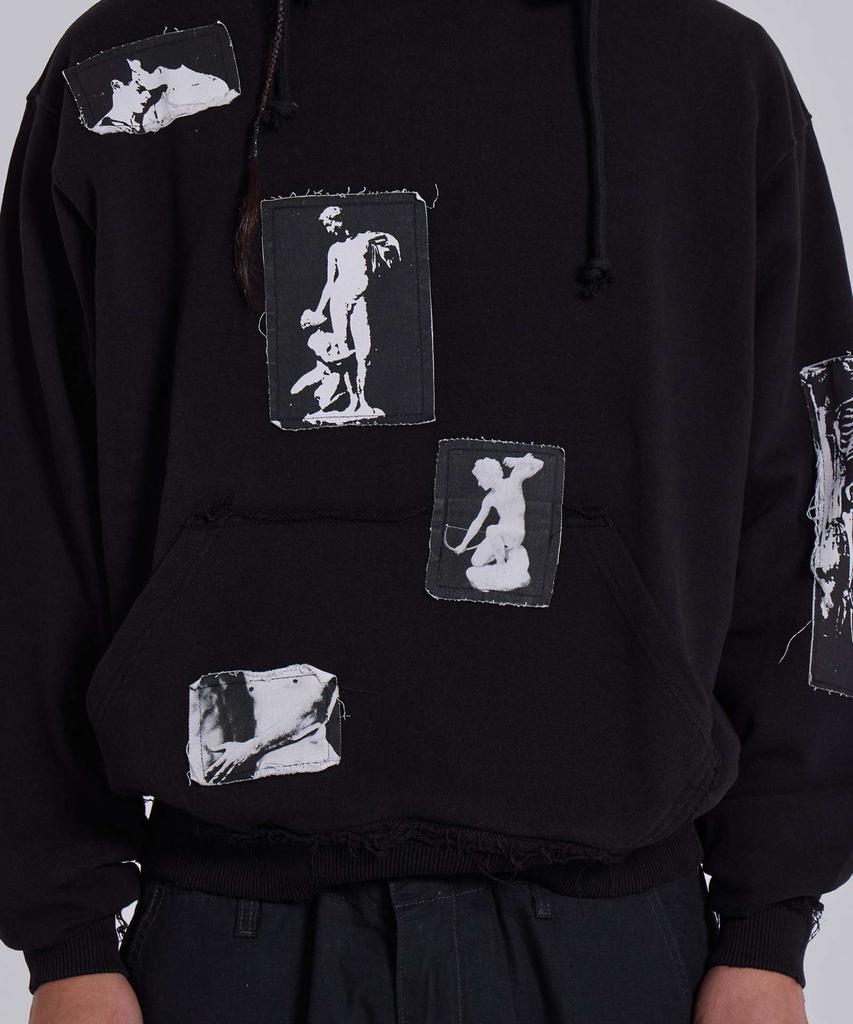 (U) Black Devoted Patch Hoodie