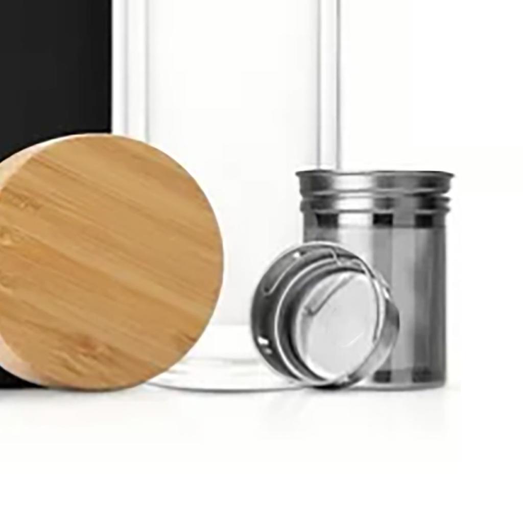 Sticlă cu infuzor pentru ceai 400ml Sticlă de ceai cu perete dublu din sticlă borosilicată înaltă, sticlă izolată cu